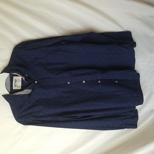 Dark Blue LS Polka Dot Shirt